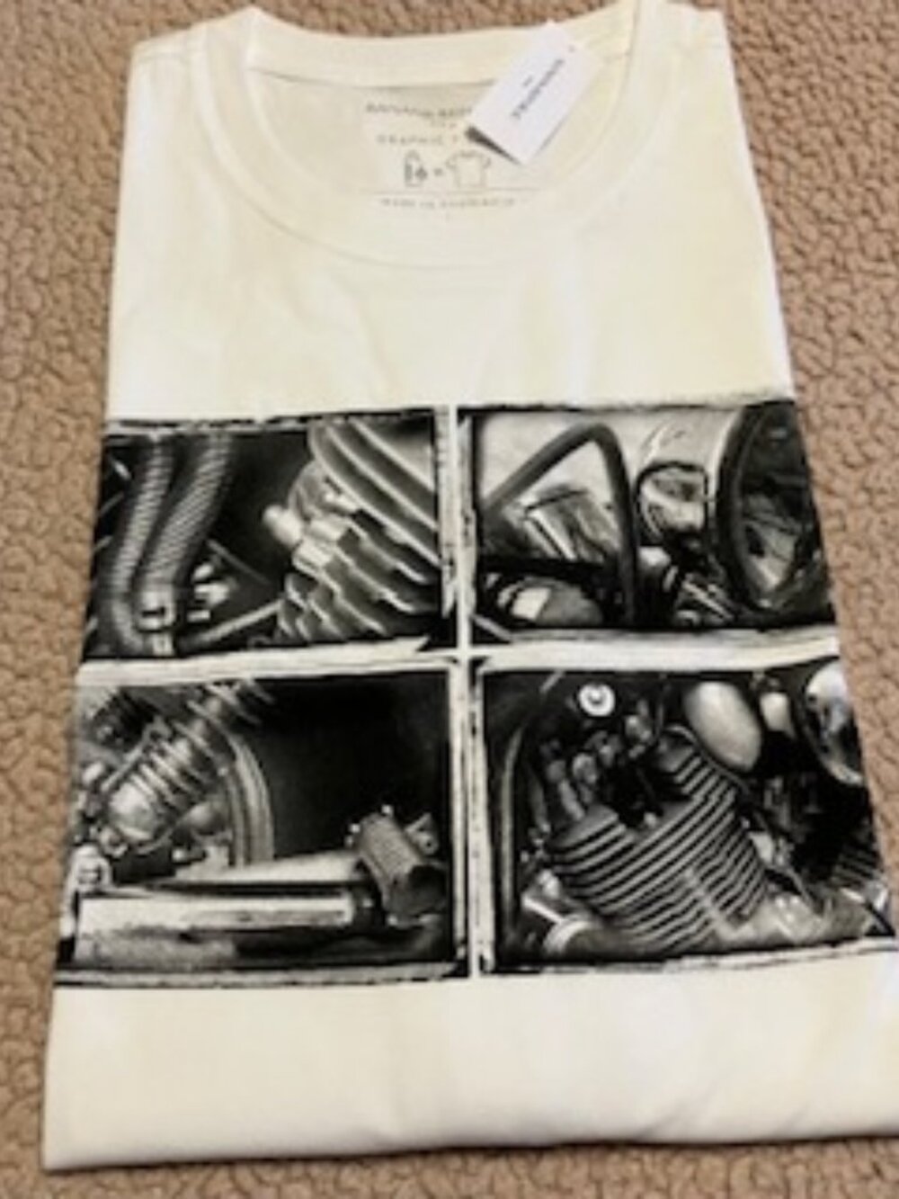 Banana Republic NWT T-Shirt "Motorcycle Theme" Size Large Tall